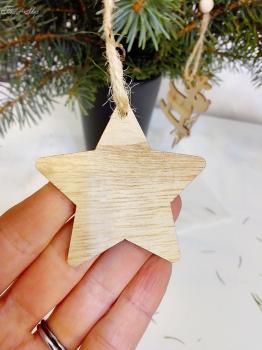 Weihnachtsanhänger Set Rentier und Sterne